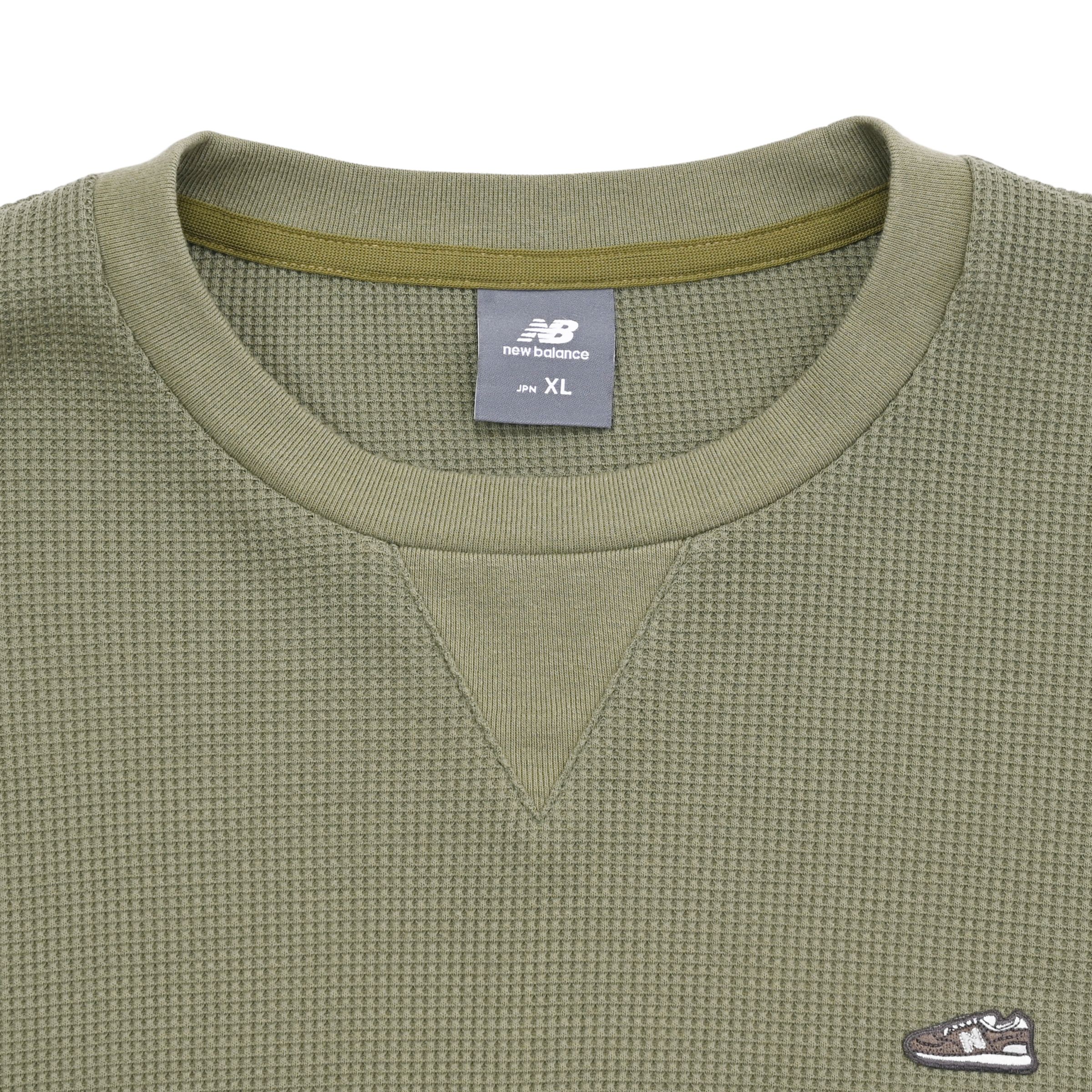 シューパッチワッフルロングスリーブ