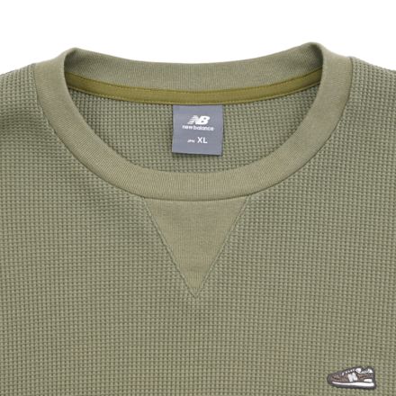 シューパッチワッフルロングスリーブ