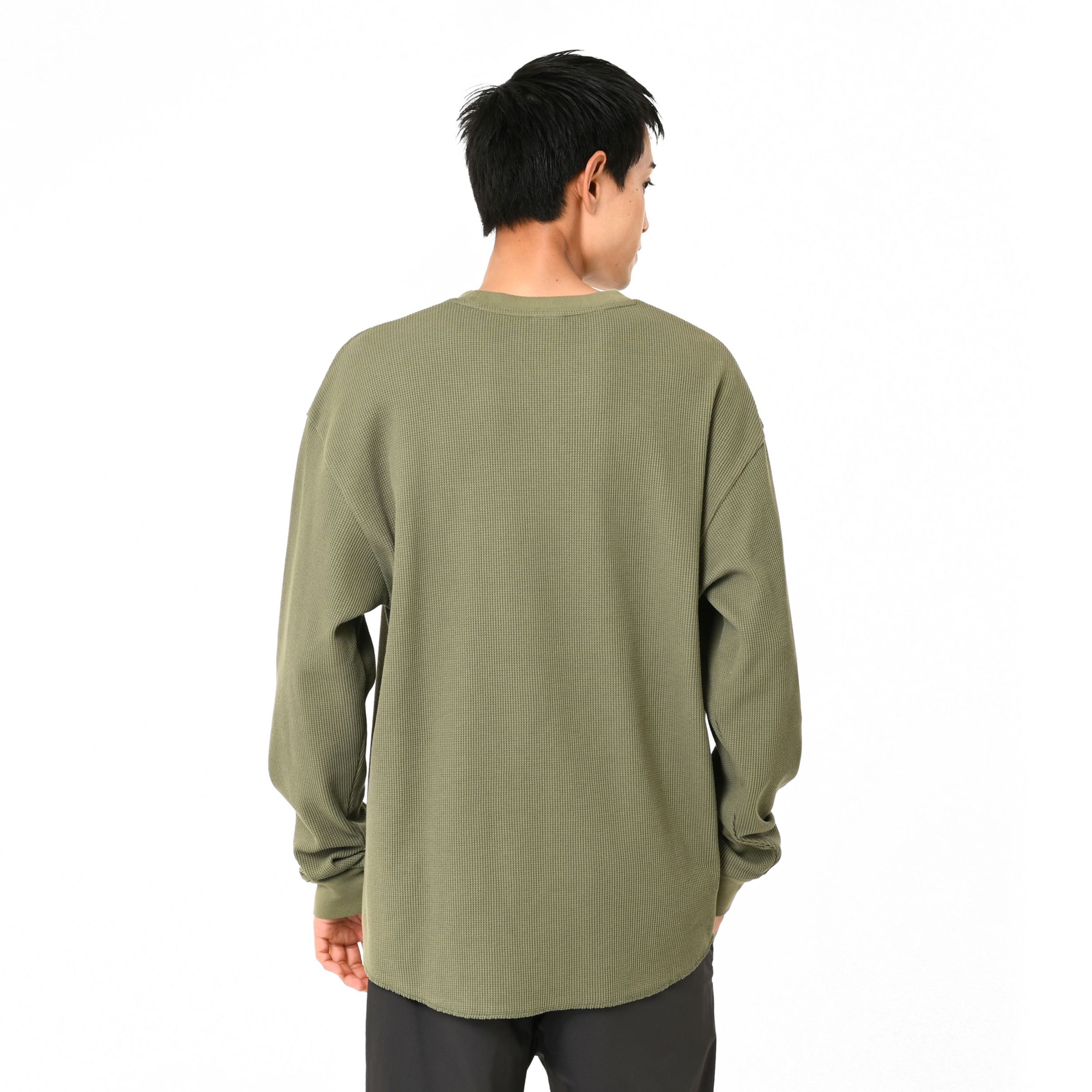 シューパッチワッフルロングスリーブ