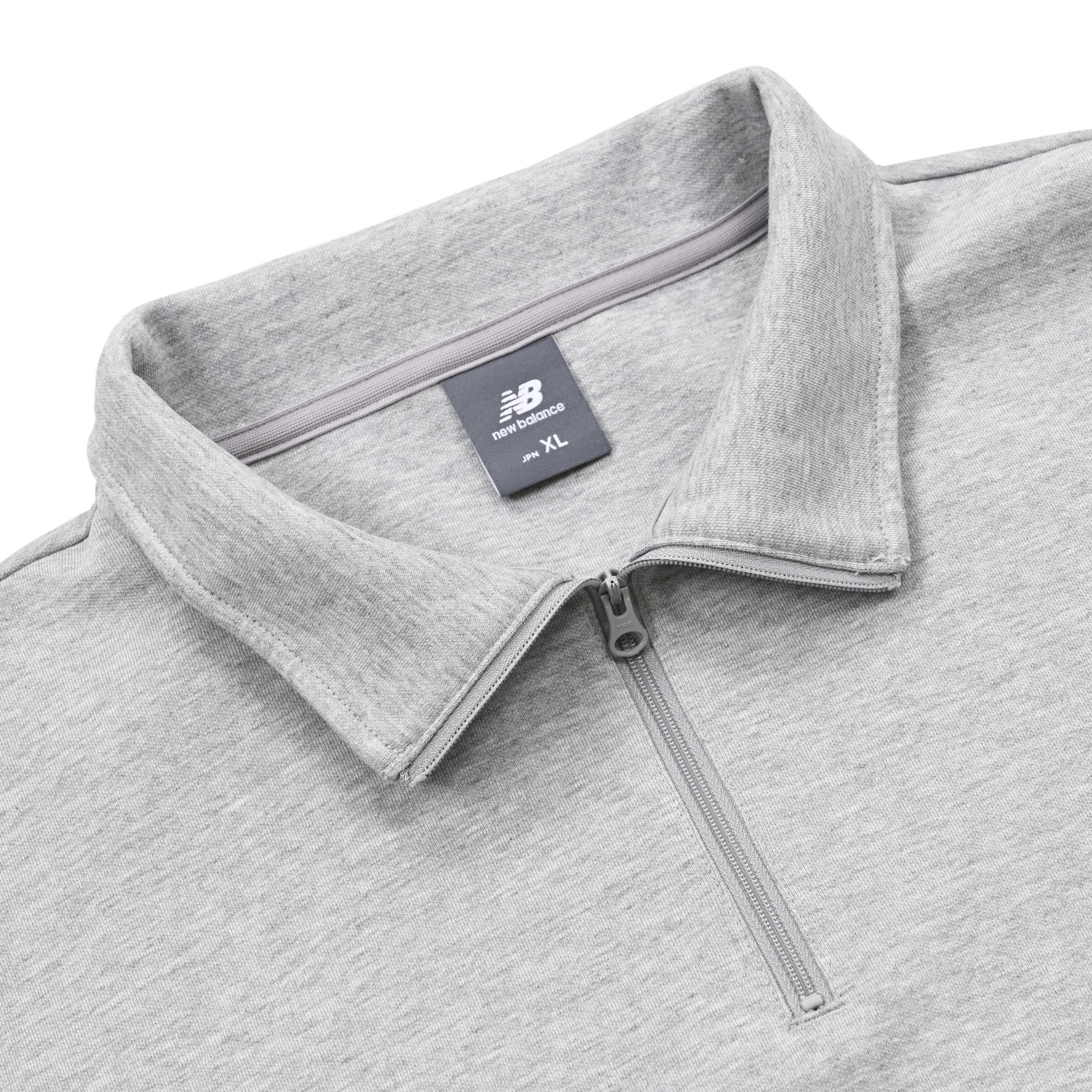 NB刺繍ダブルフェイスハーフジップ