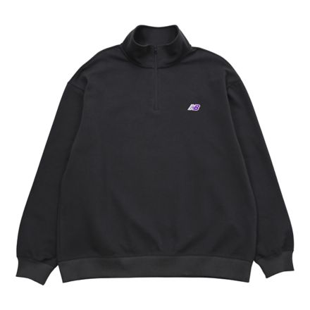 NB刺繍ダブルフェイスハーフジップ