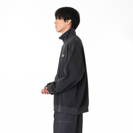 NB刺繍ダブルフェイスハーフジップ