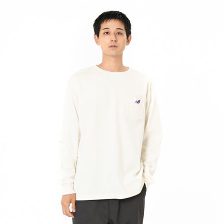 Embroidered NB Pocket Long Sleeve, SEA SALT, AMT55696SST