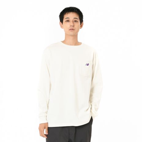 NB刺繍ポケットロングスリーブTシャツ