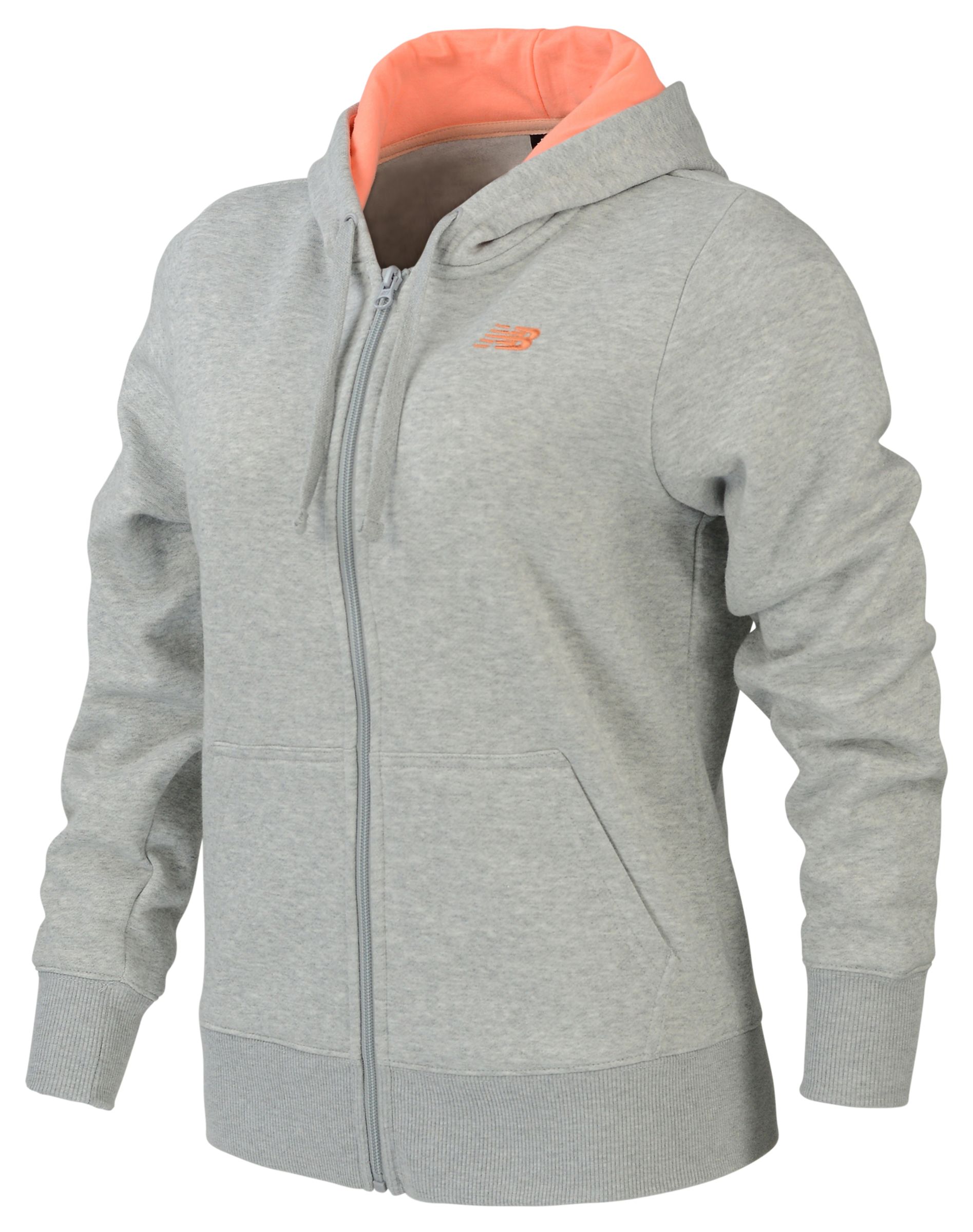 new balance core fleece full zip hoodie