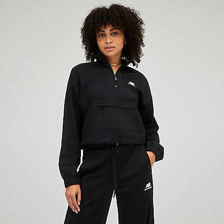 New Balance NB Athletics Amplified Qtr Zip, AWJ21501BK image number null