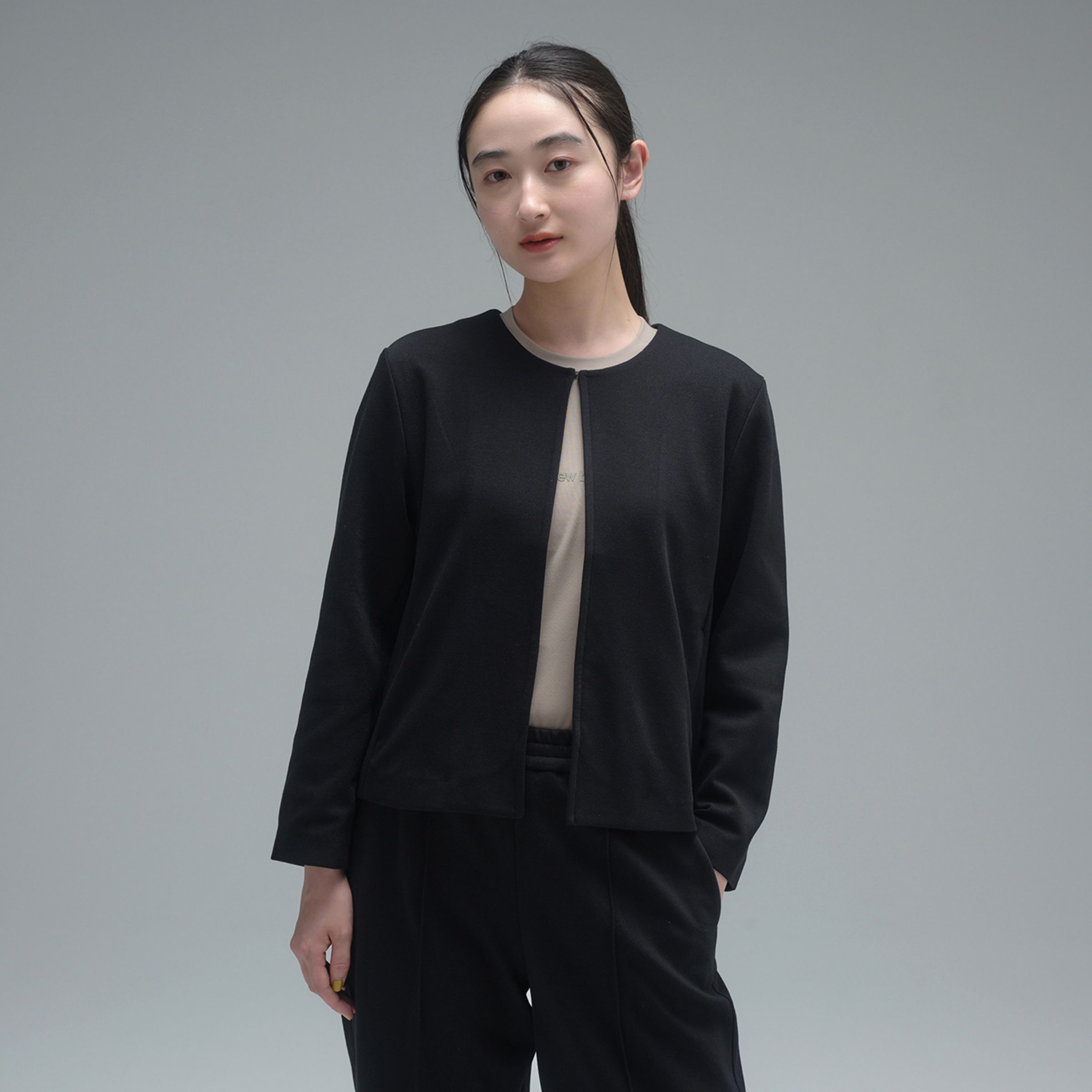 ニューバランス　MET24カーディガン　ノーカラー　チタニウム／グレー系　L New Balance｜ニューバランス（メンズ）のカーディガン/ボレロ