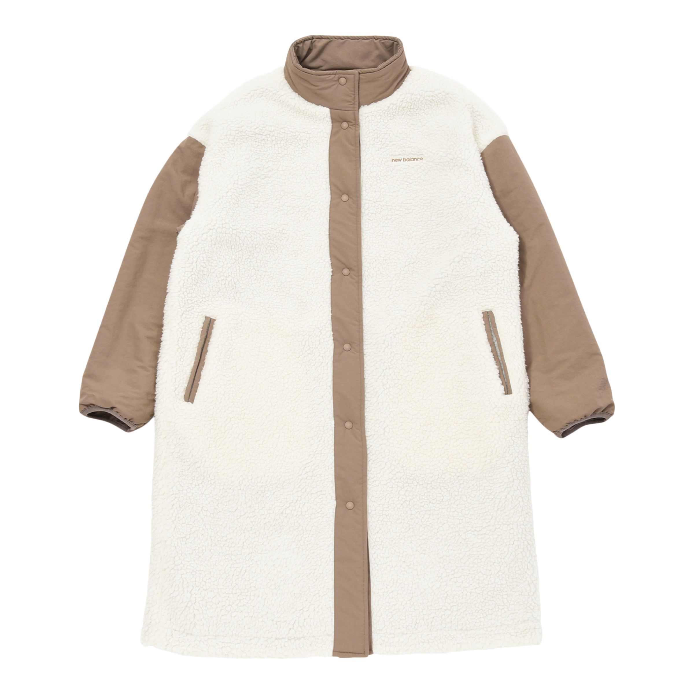 リバーシブルボアロングジャケット