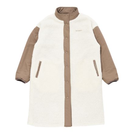 リバーシブルボアロングジャケット