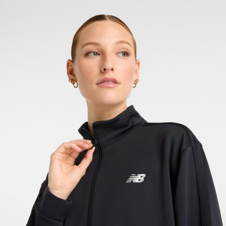 Knit Track Jacket, BLACK, AWJ51505BK