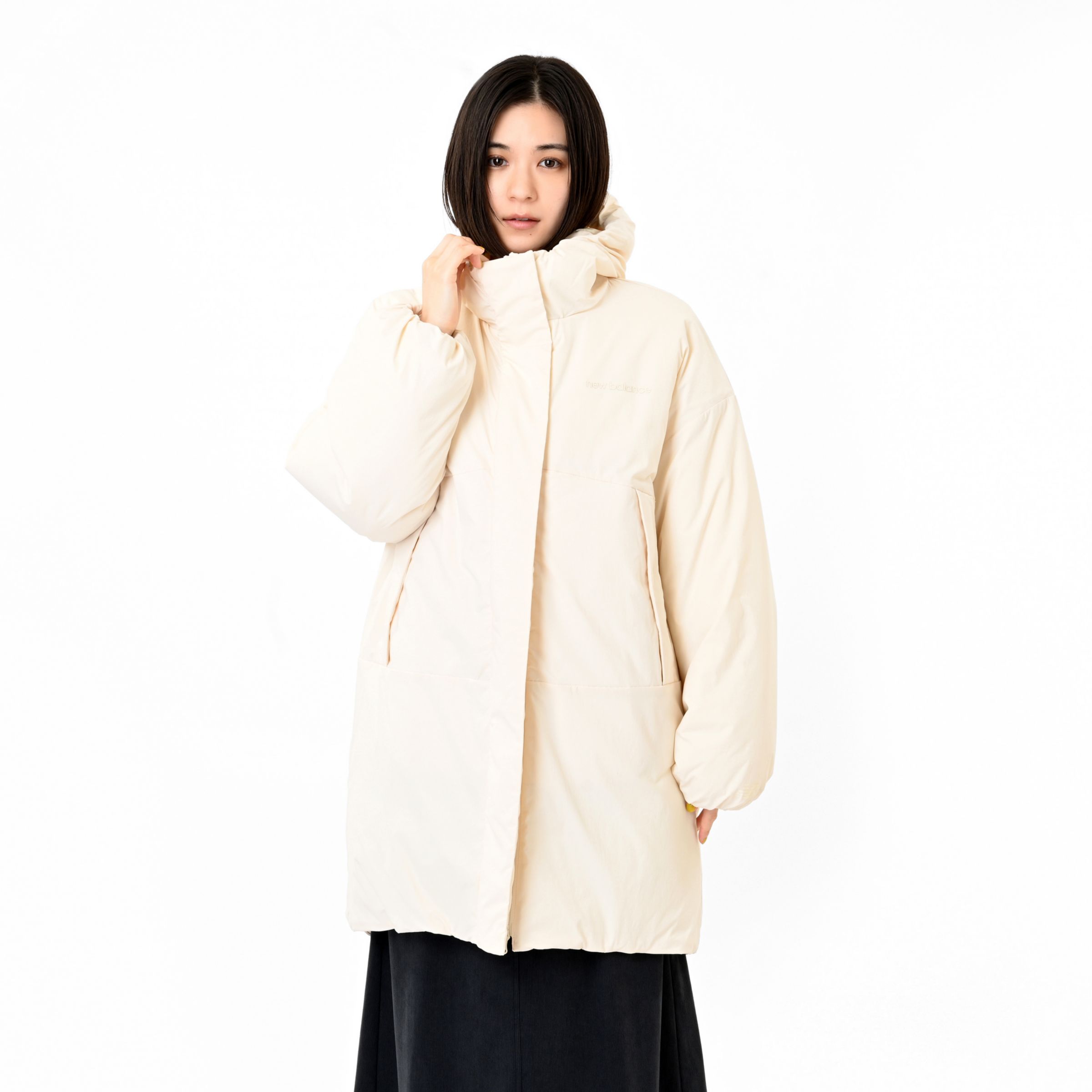 パデッドフーデッドロングジャケット