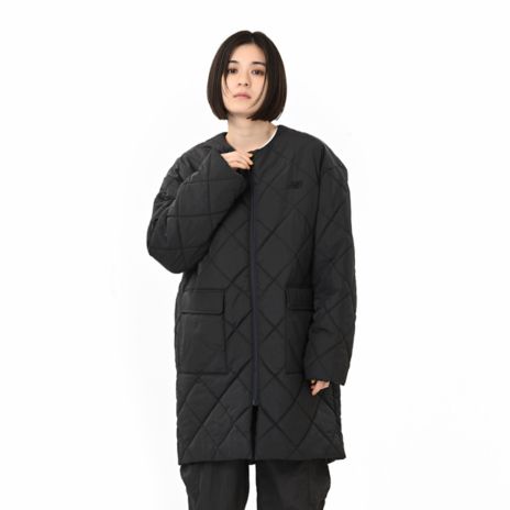 キルティングロングジャケット