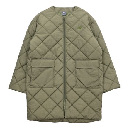 キルティングロングジャケット