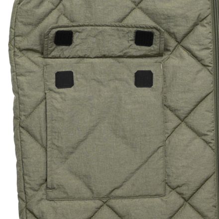 キルティングロングジャケット