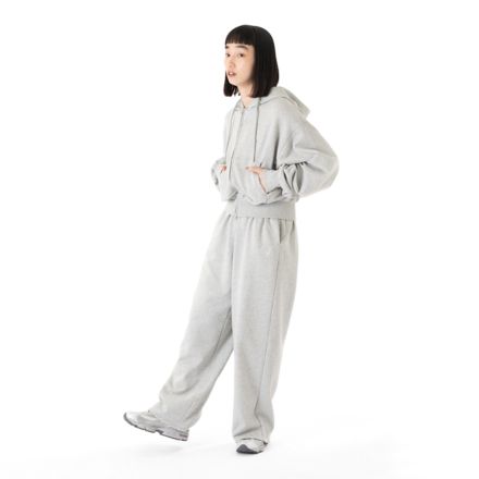 ダブルジップフーディースウェット, ATHLETIC GREY, AWJ55715AG