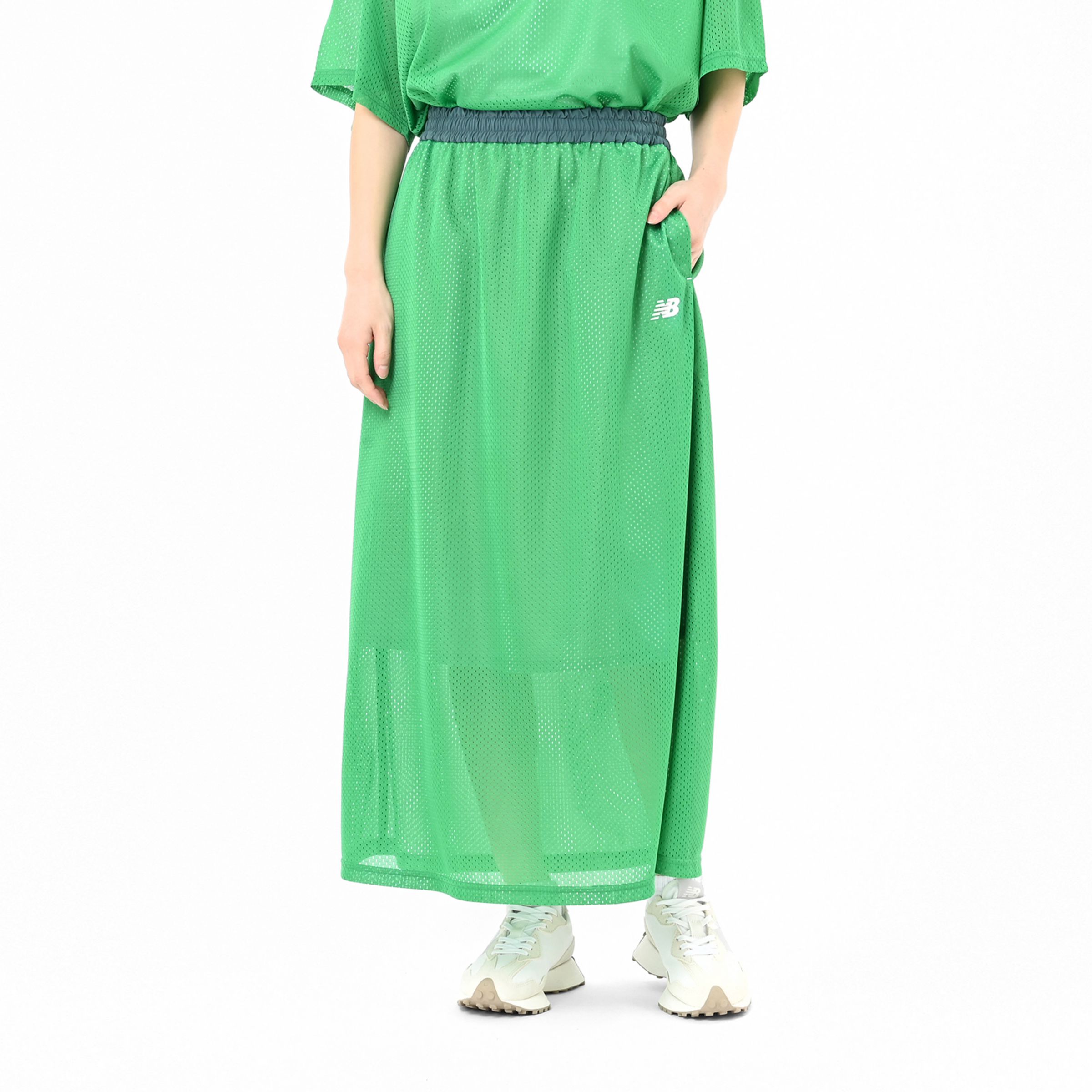 New Balance ミントグリーンスカート NB公式アウトレット】 Mesh Combination Skirt ｜ニューバランス