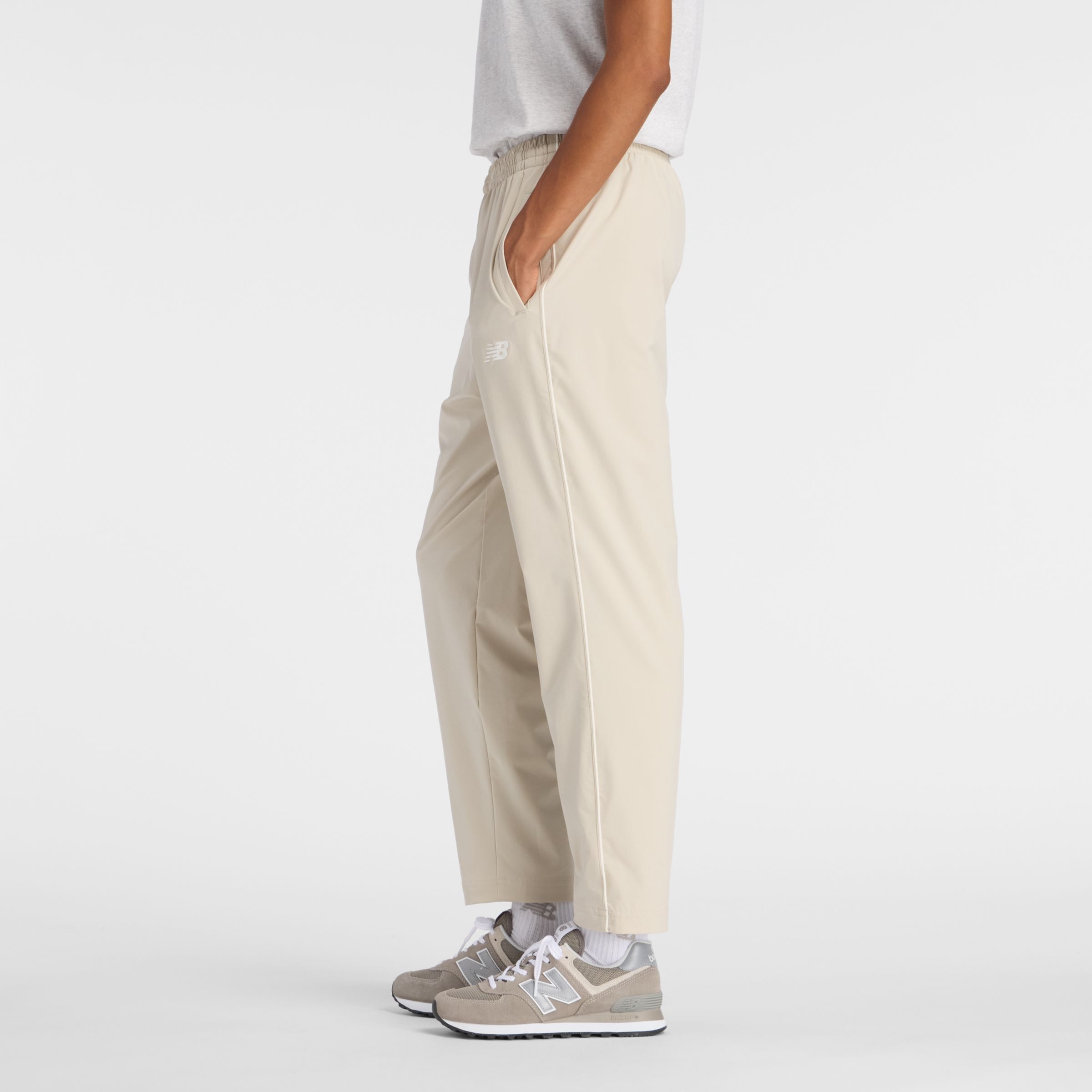 ウーブントラックパンツ 裏トリコット起毛(テーパード)