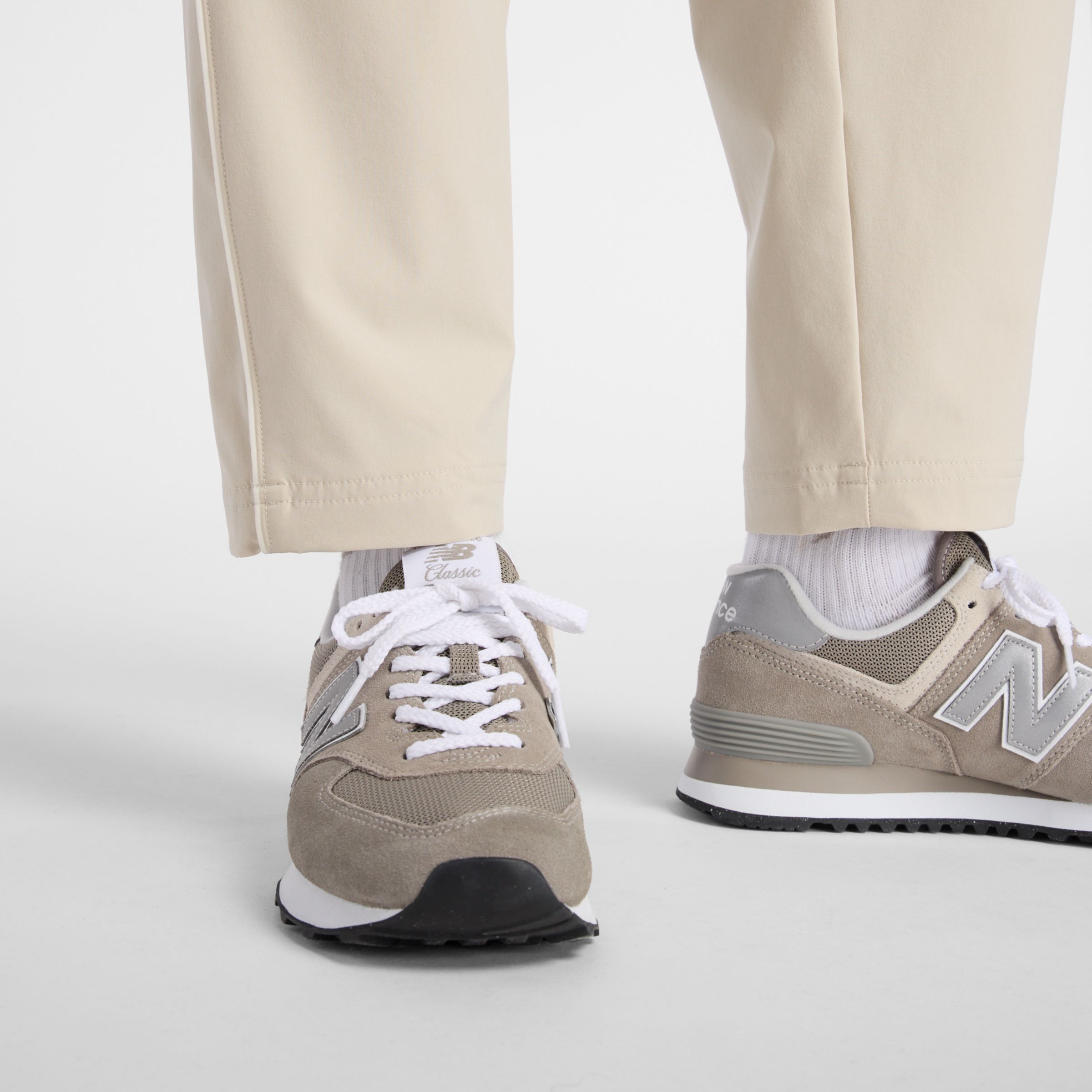 ウーブントラックパンツ 裏トリコット起毛(テーパード)