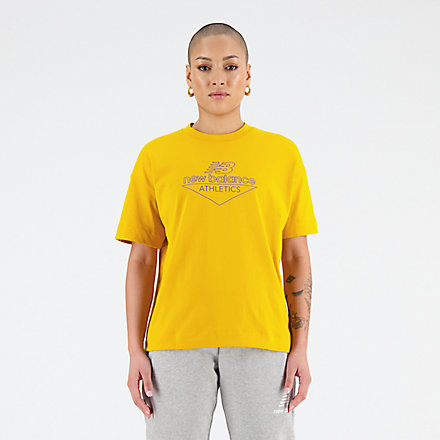 New Balance Athletics Cotton Jersey Boxy T-Shirt, AWT33526VGL image number null