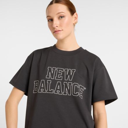 オーバーサイズドショートスリーブTシャツ, BLACK CEMENT, AWT51134BLK