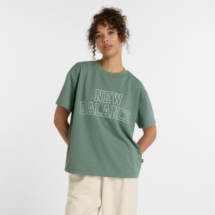 オーバーサイズドショートスリーブTシャツ, DARK JUNIPER, AWT51134DKJ