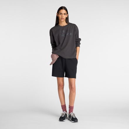 リラックスロングスリーブTシャツ, BLACK CEMENT, AWT53171BLK