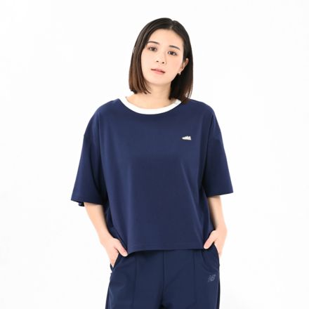 シューパッチショートスリーブTシャツ, TEAM NAVY, AWT55170TNV
