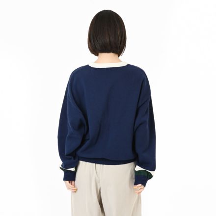 ラインニットプルオーバー, NB NAVY, AWT55682NNY