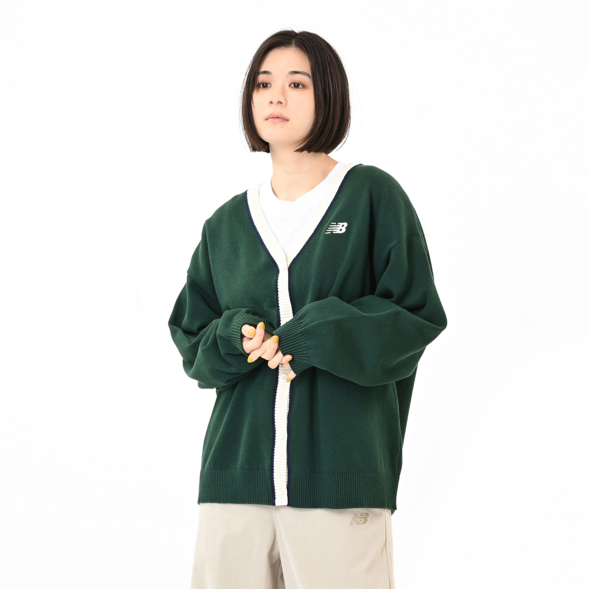 ラインニットカーディガン