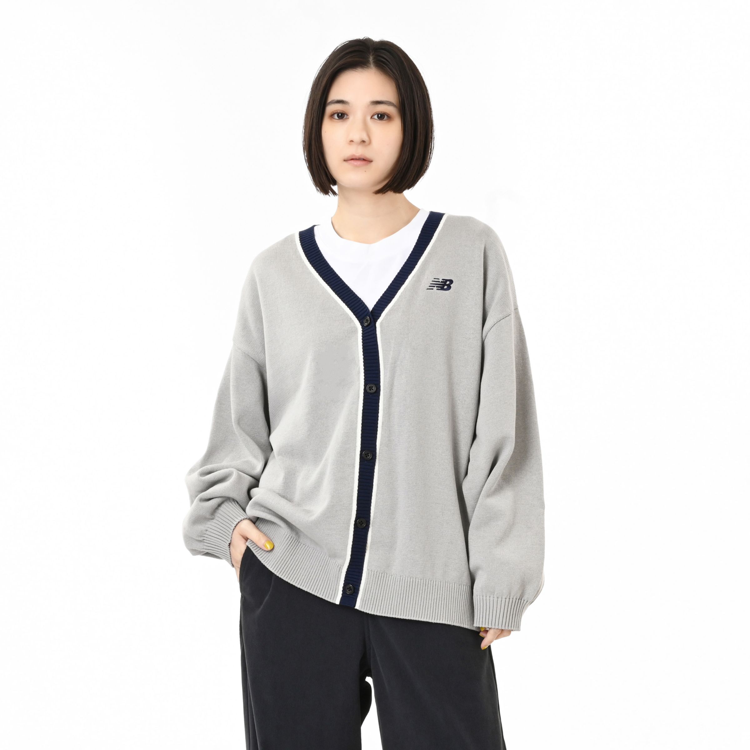 ラインニットカーディガン