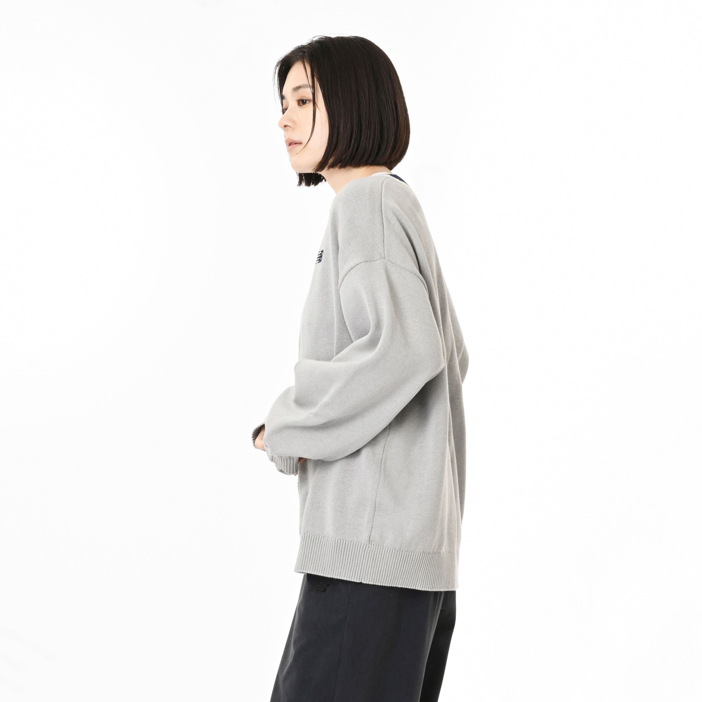 ラインニットカーディガン