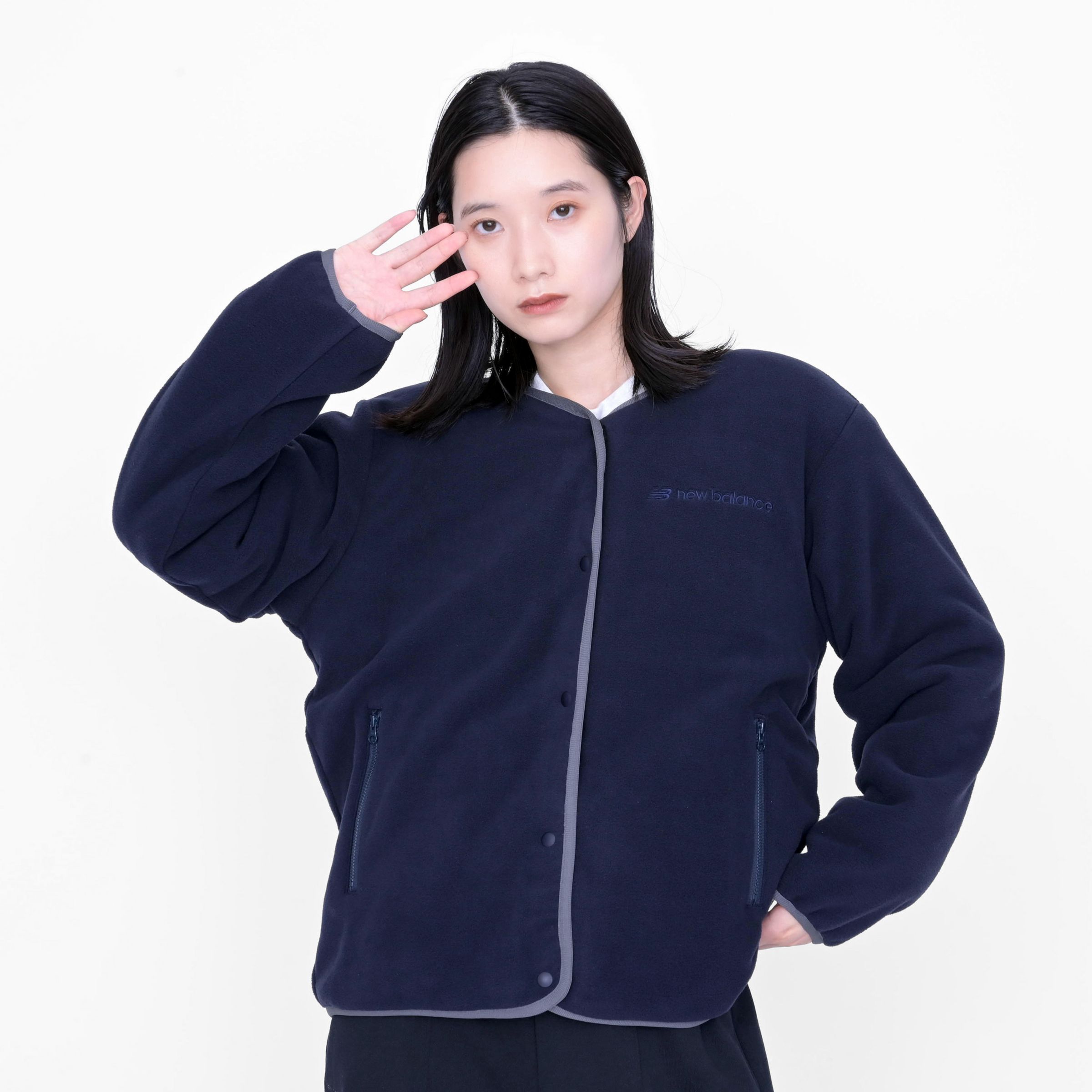 フリースカーディガン