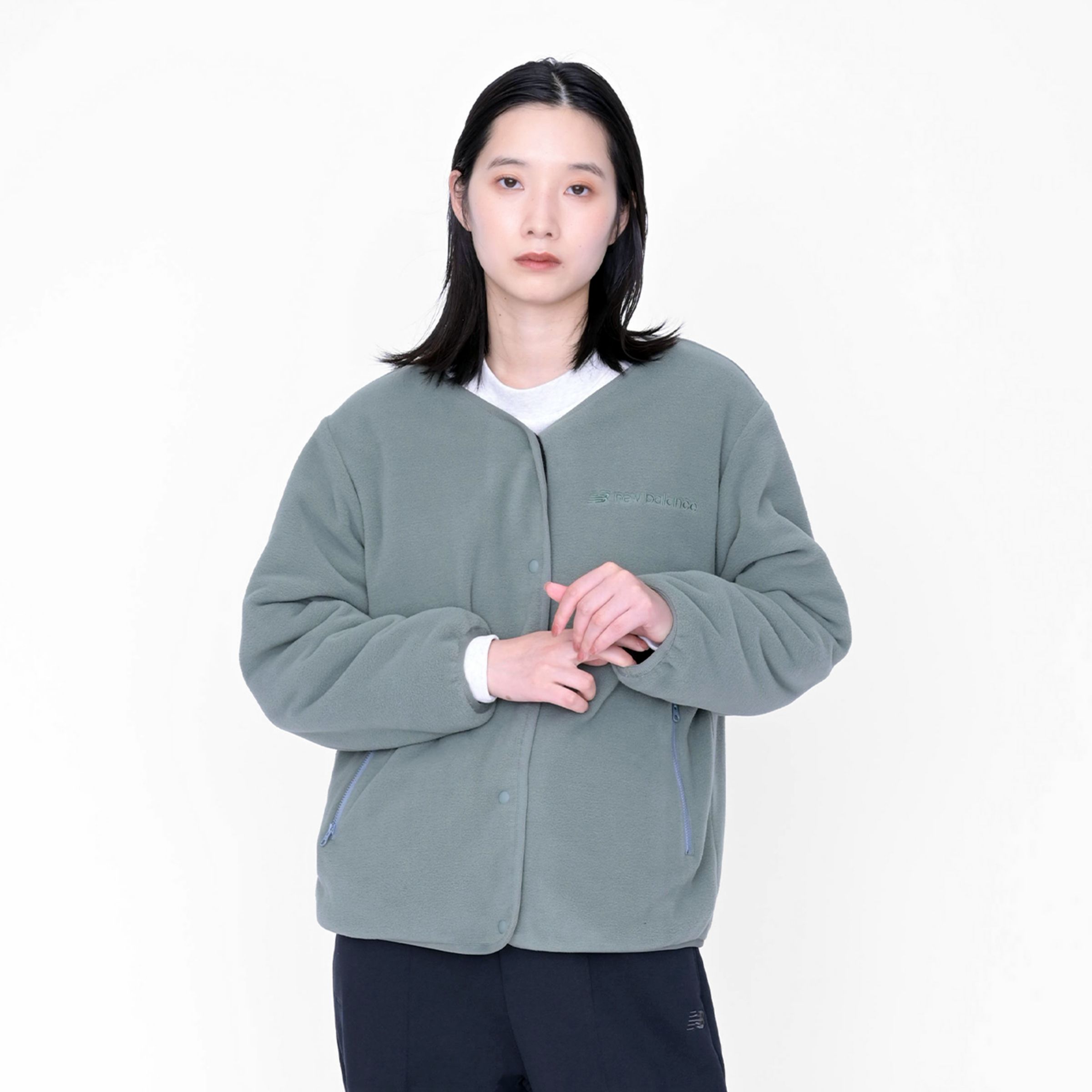 フリースカーディガン