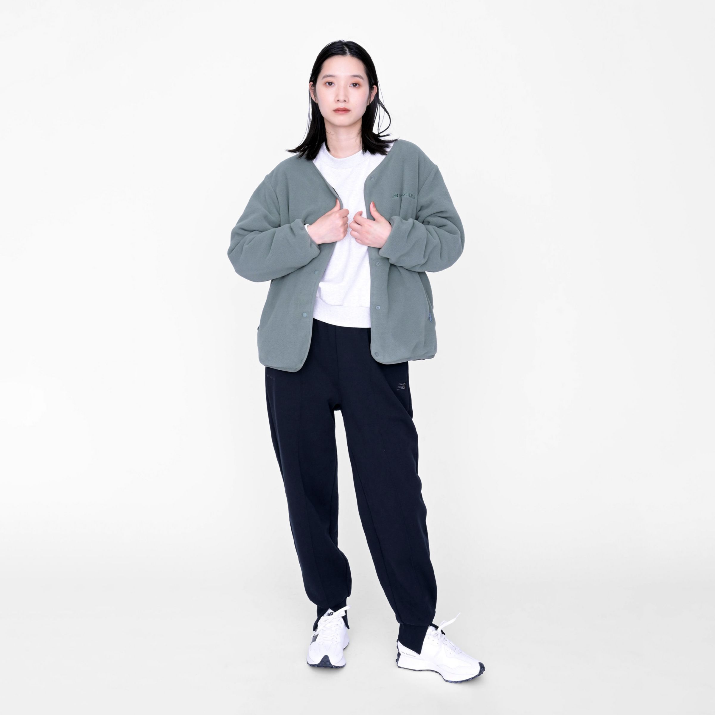 フリースカーディガン