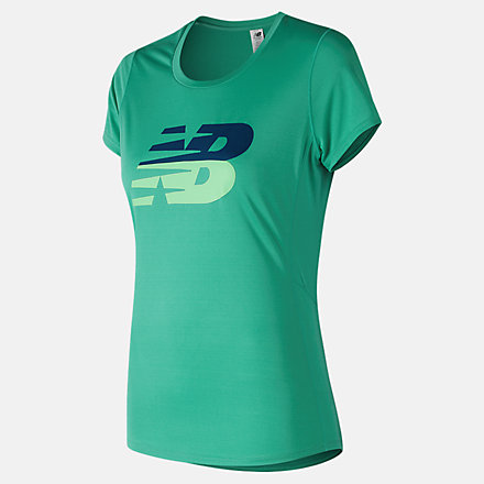 New Balance Printed Accelerate Short Sleeve, AWT73129TDP image number null