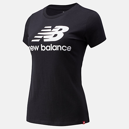 New Balance NB Essentials Stacked Logo Tee, AWT91546BK image number null