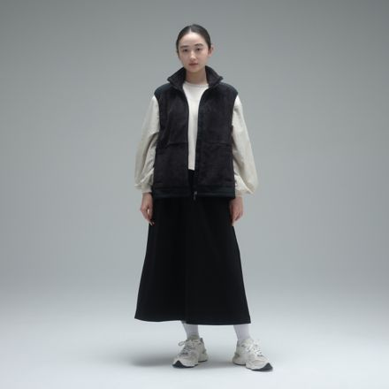 MET24 搖粒絨背心, 黑, AWV45024BK