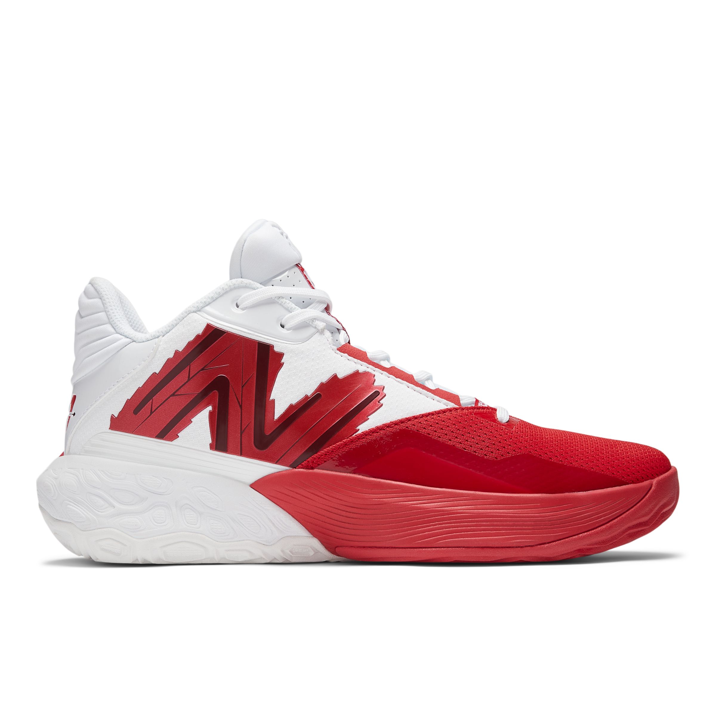 New balance shoes red and white best sale