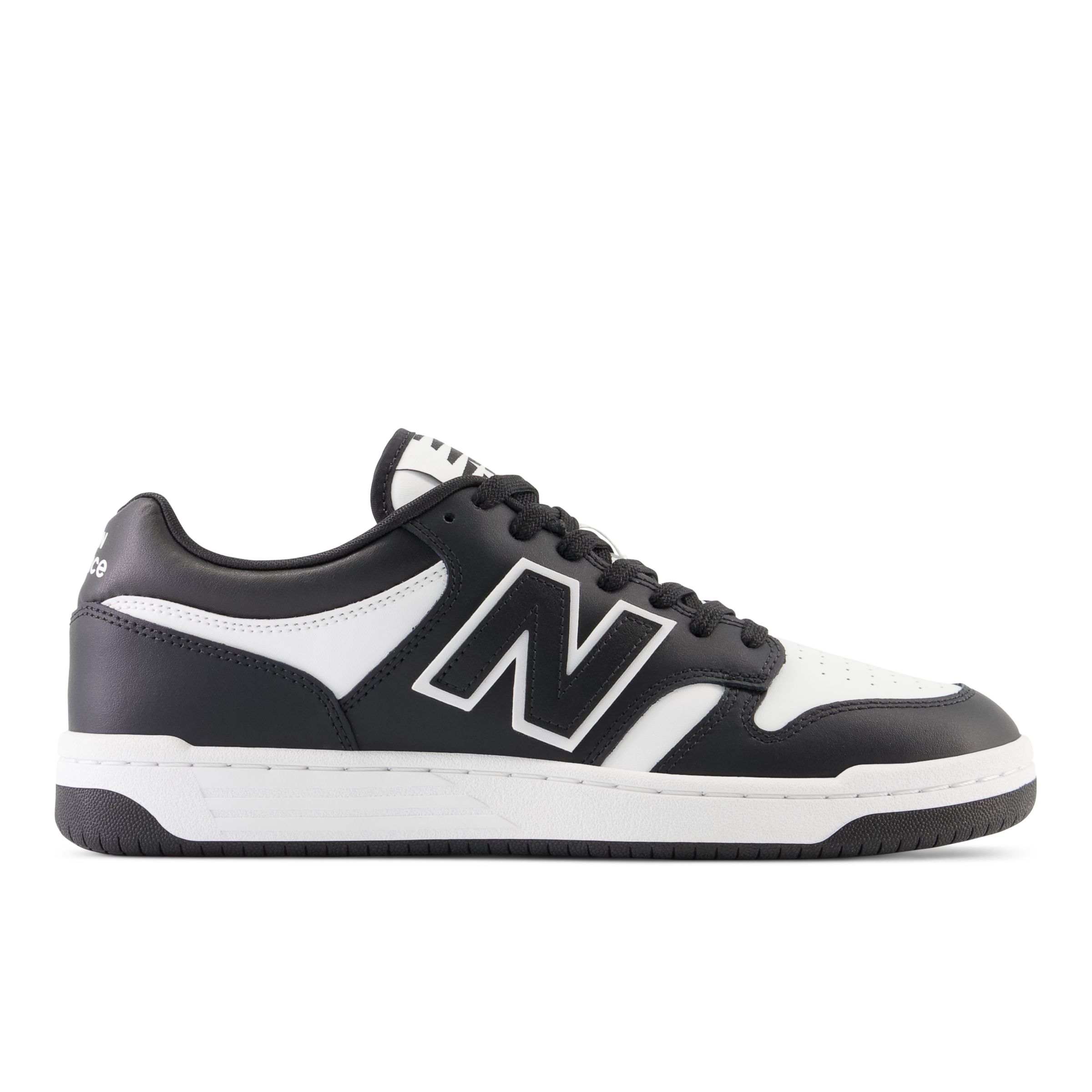 New Balance Herren 480 in Schwarz/Weiß, Leather, Größe 43