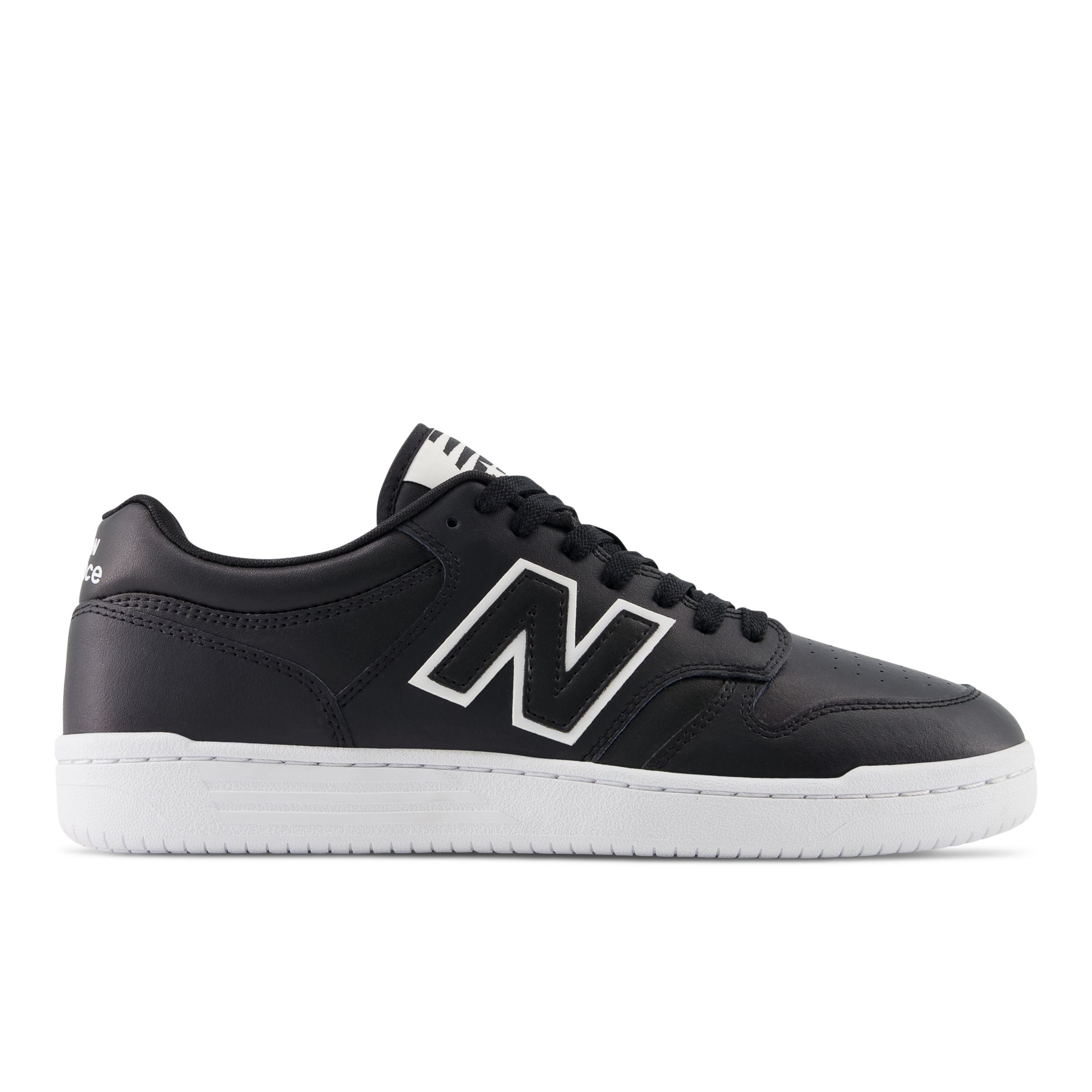 New Balance Men's 480 in Black/White Leather, size 7