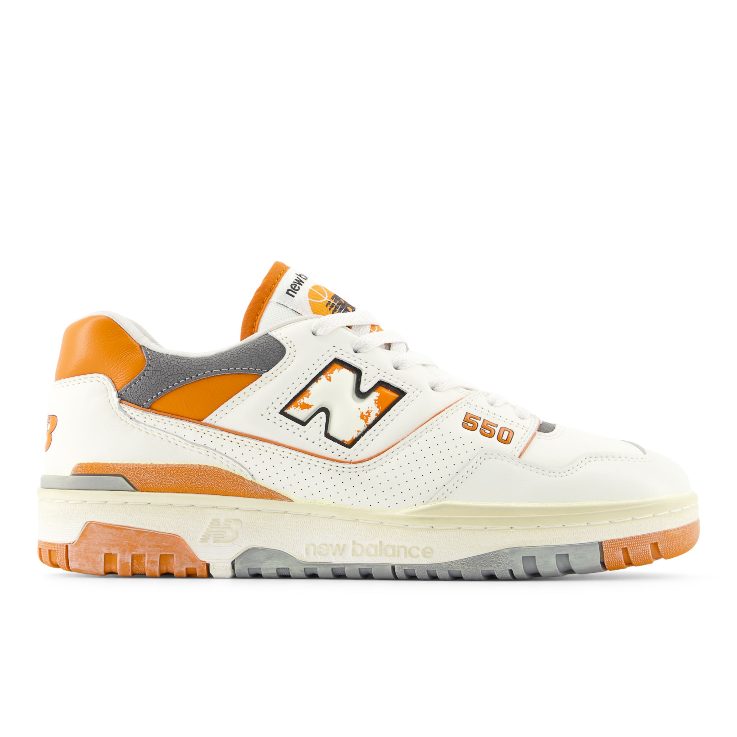 

New Balance Unisex 550 White/Orange/Grey - White/Orange/Grey