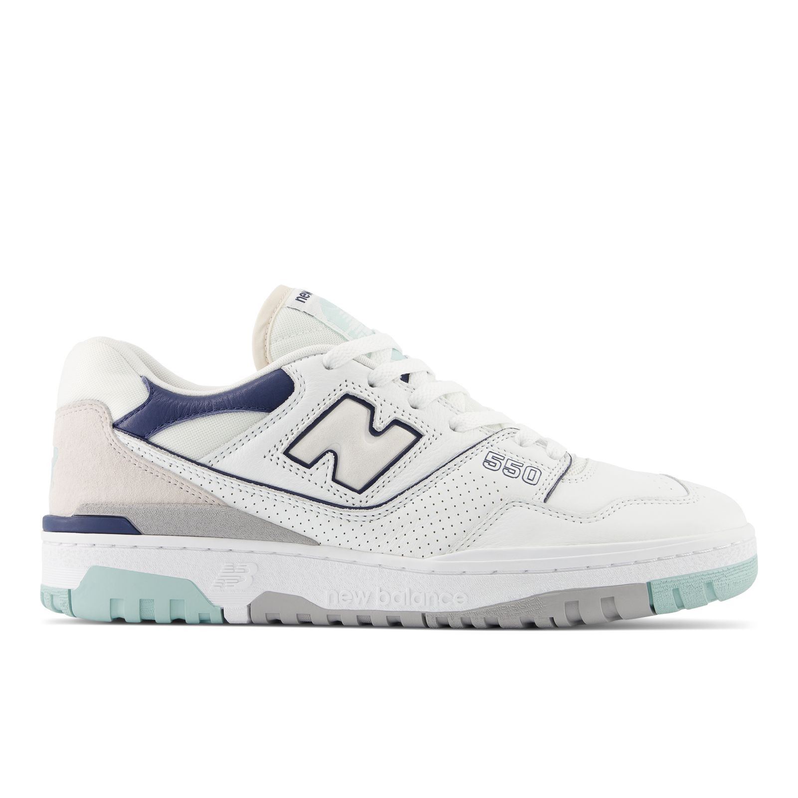 New Balance 550 white green size Men 4.5 Fits Womens US 6 100% Authentic