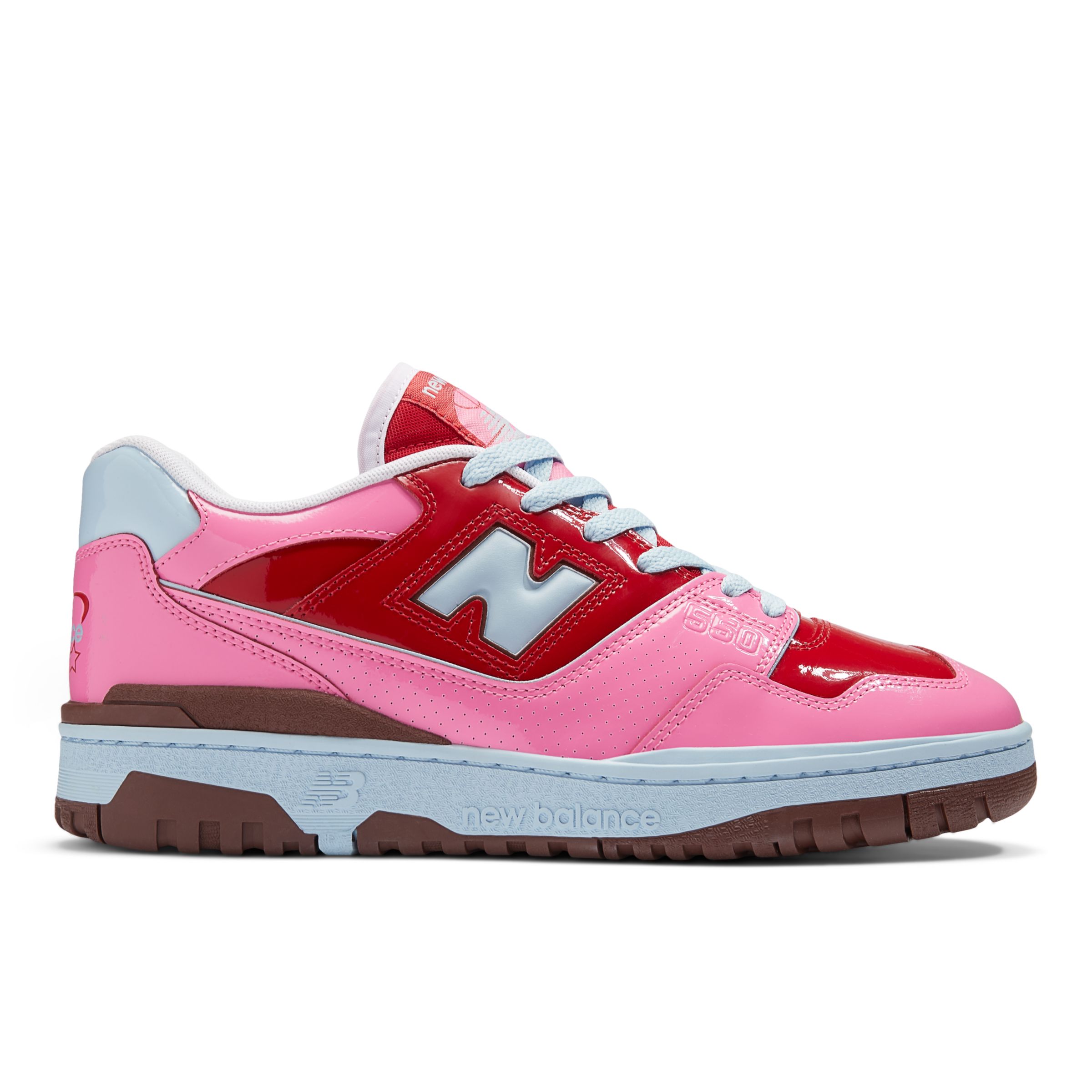 New Balance  Men's 550 i Red/Pink/Blue Leather, Storlek 46.5