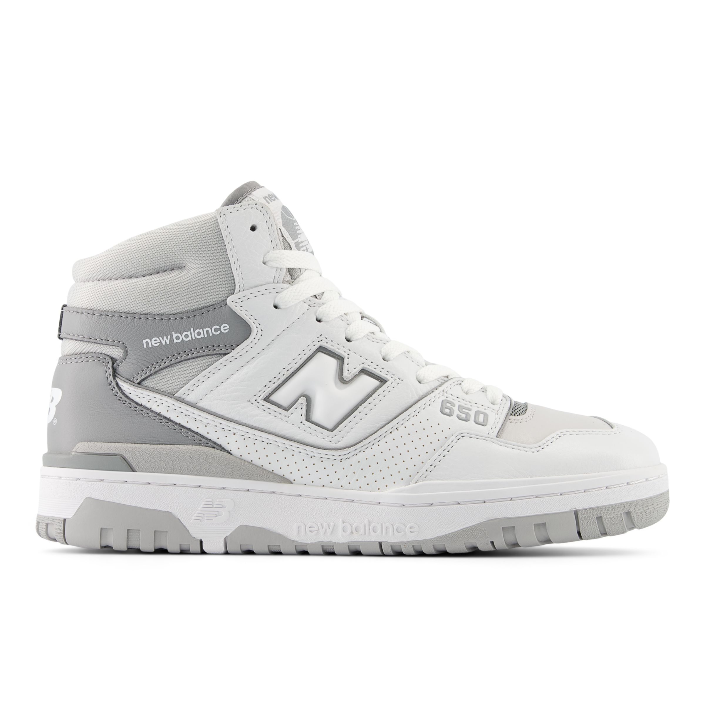 New Balance Men's 650 in White/Grey Leather, size 11