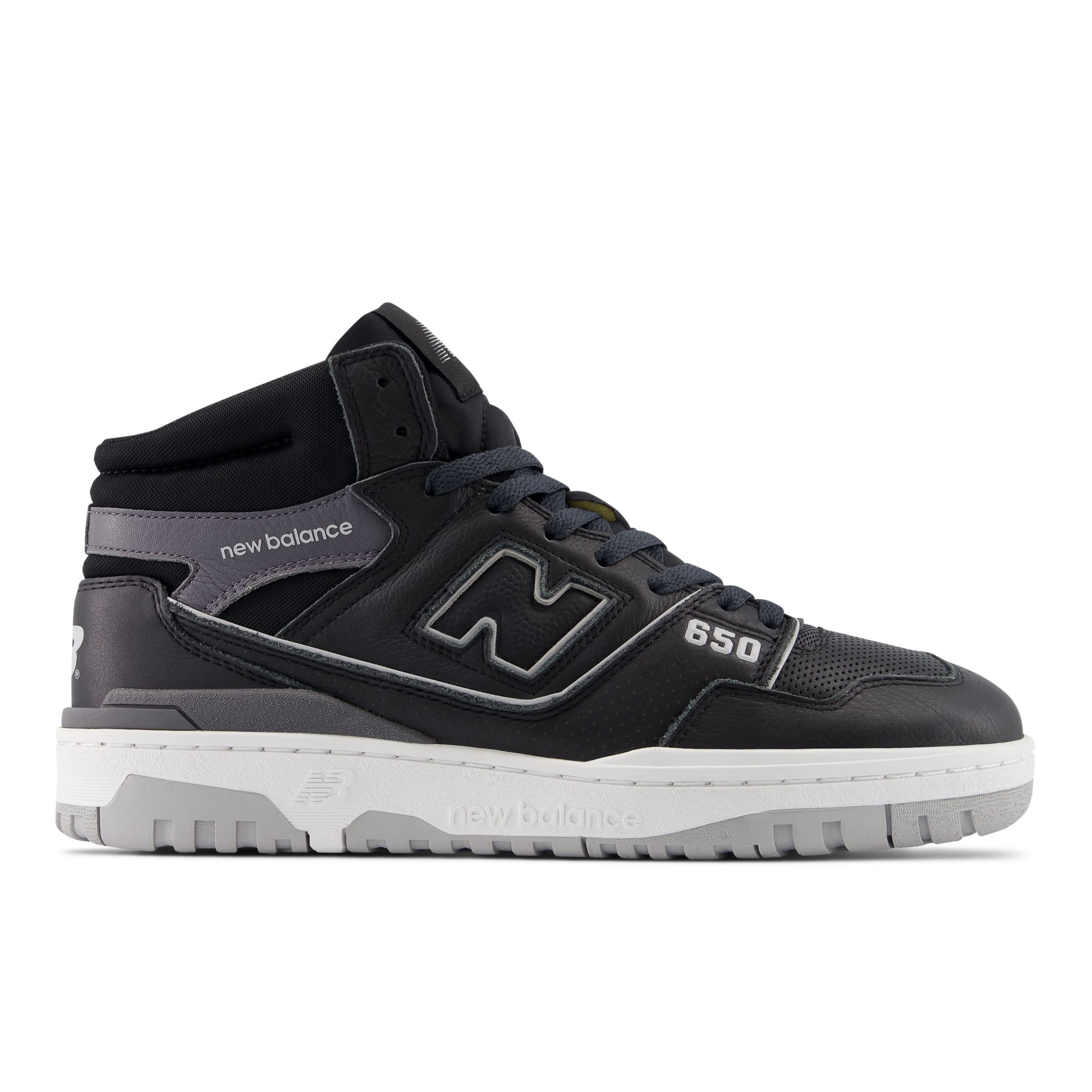 

New Balance Homme 650 en Noir/Gris/Blanc, Leather, Taille 41.5 Large