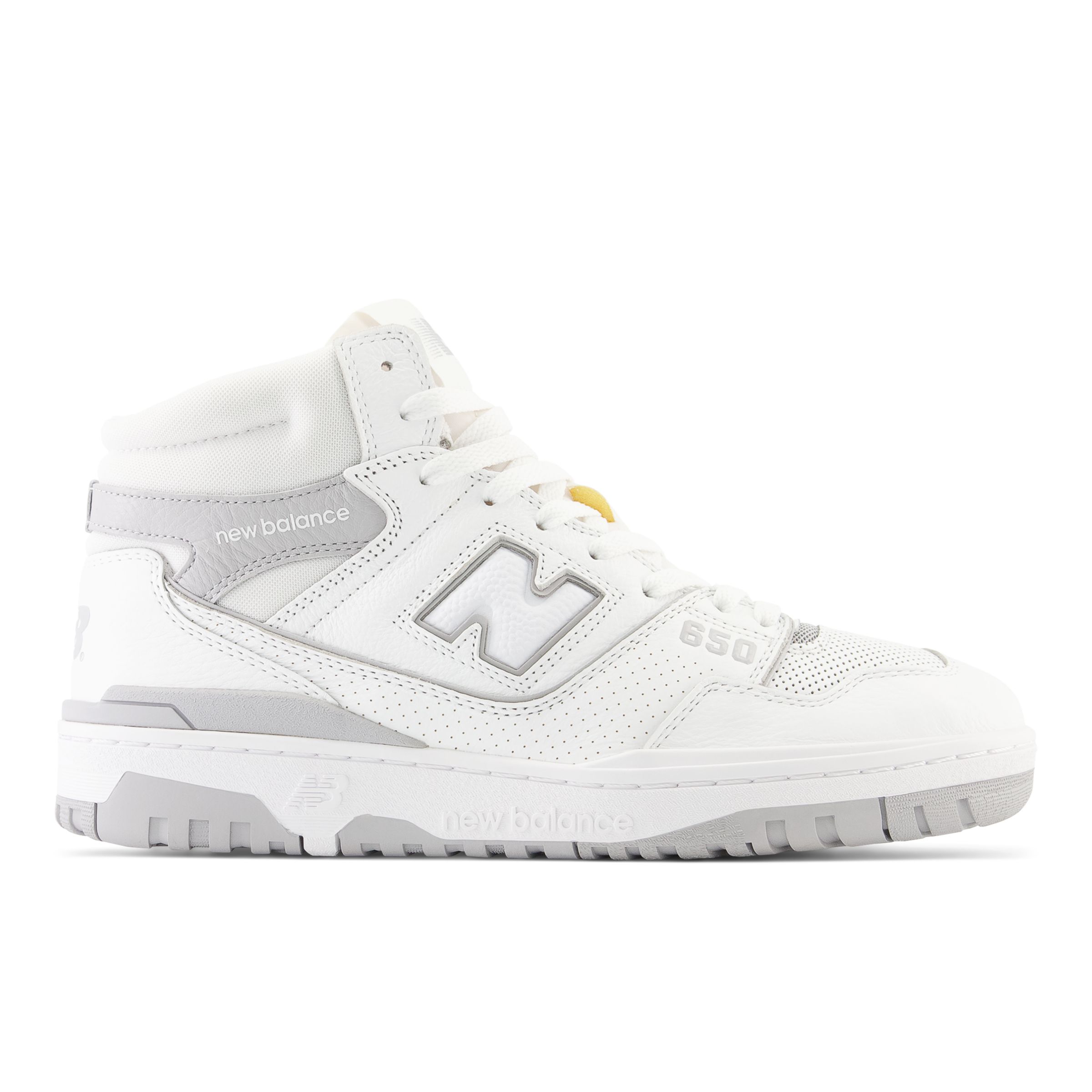 

New Balance Homme 650 en Blanc/Gris, Leather, Taille 40 Large