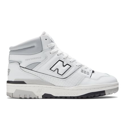 New Balance 650: Elevated Hi-Top Style - White with cloud gray - New ...