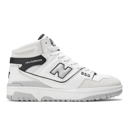 650 R Leather High Top Sneakers in White - New Balance
