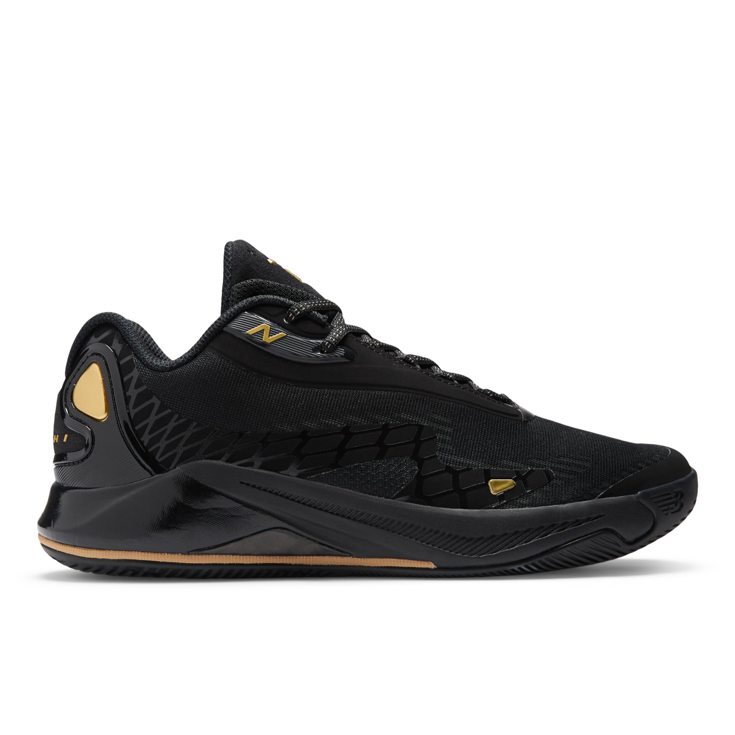 New Balance Men's KAWHI IV in Black/Yellow/Beige Synthetic, size 9.5