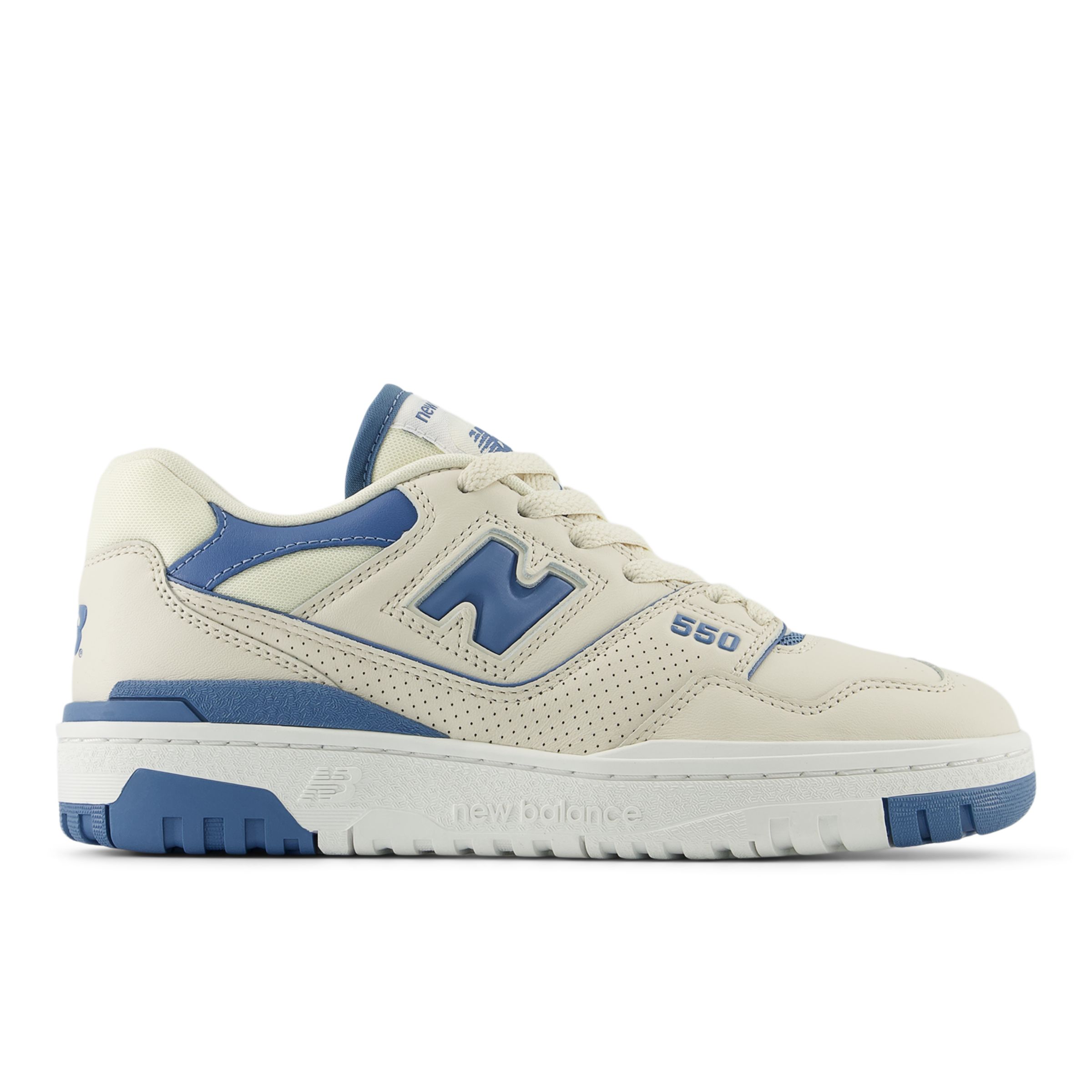 New balance white and blue best sale